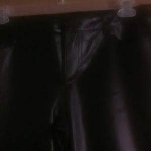 Black leather pants